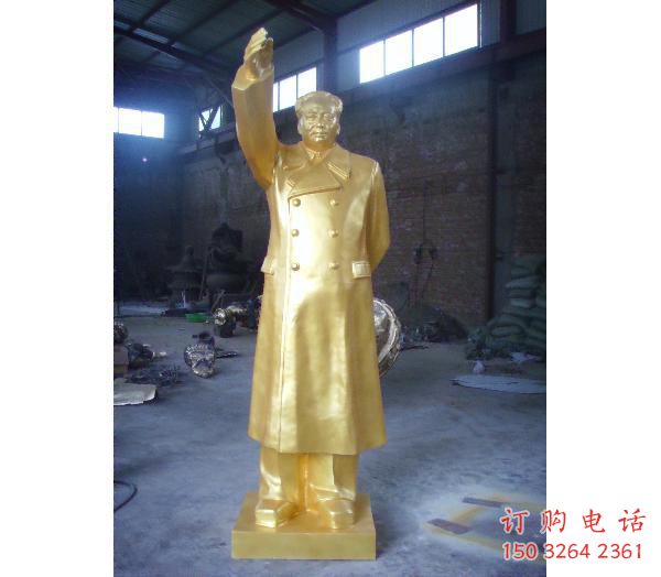 揮手主席像廠家 立式主席銅像生產(chǎn)制作