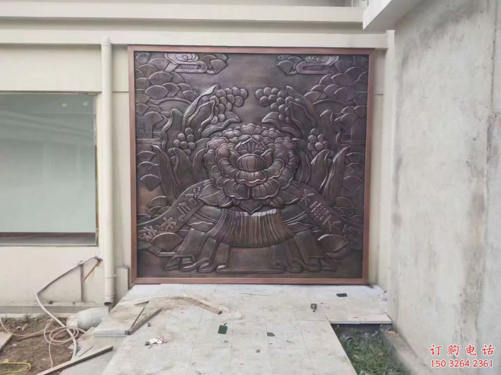 牡丹花浮雕廠家 墻體浮雕 鑄銅花卉浮雕廠家