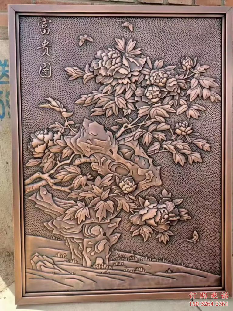 富貴圖浮雕廠家 花卉藝術(shù)類 大型浮雕生產(chǎn)制作廠家