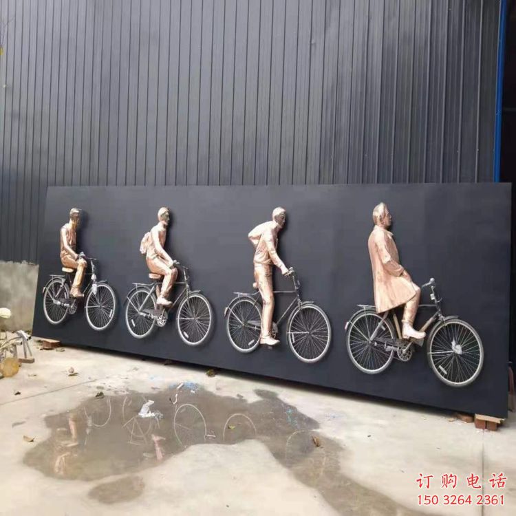 騎自行車人物浮雕廠家 體育浮雕標(biāo)識