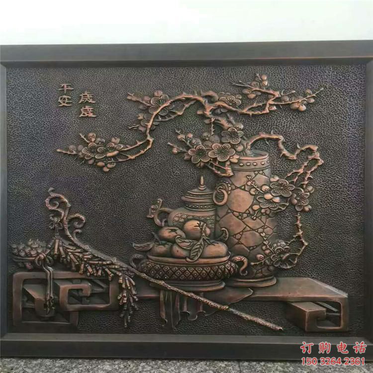花瓶浮雕廠家 美陳景觀 鑄銅花瓶浮雕生產制作