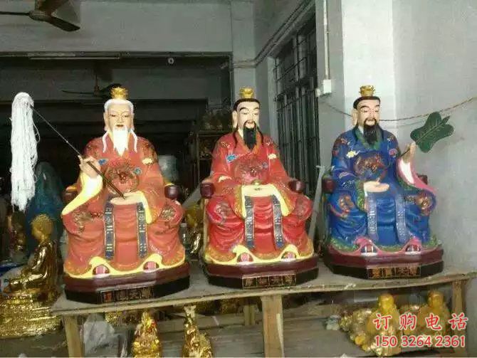 彩繪三清銅佛像廠家 寺廟佛像專用