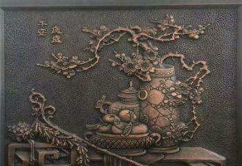 花瓶浮雕廠家 美陳景觀 鑄銅花瓶浮雕生產制作