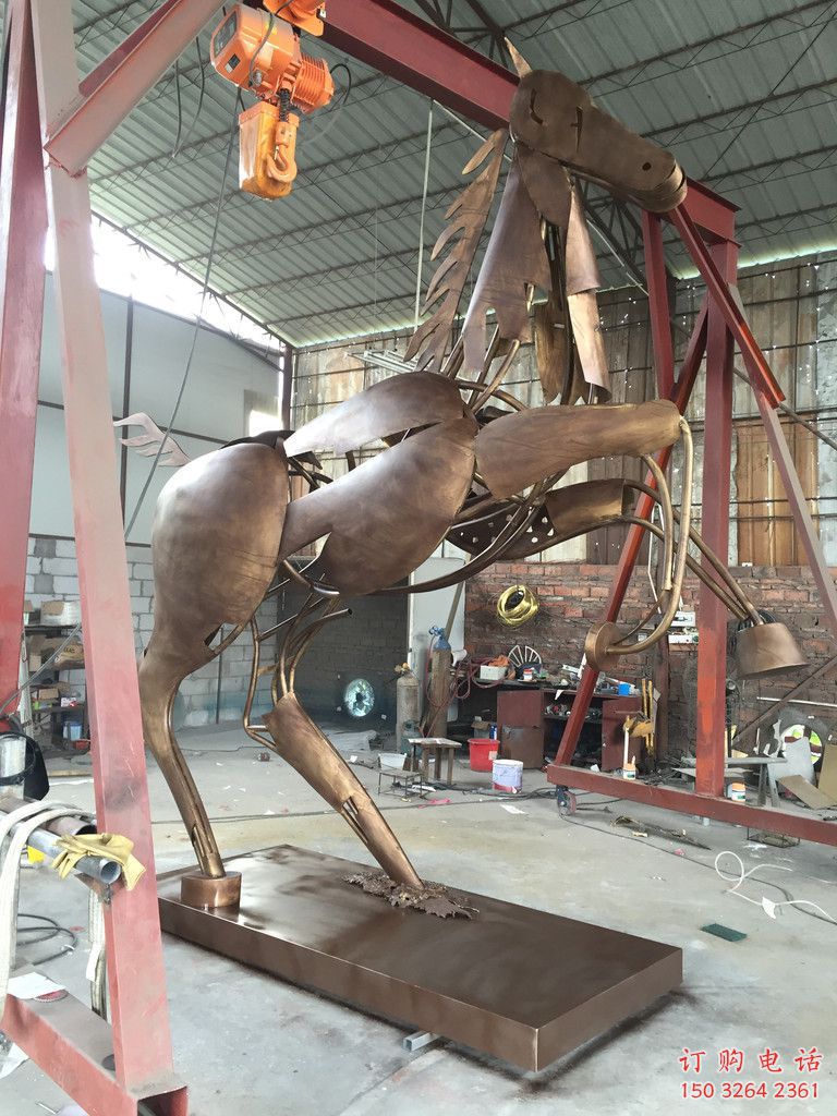 抽象馬銅雕塑廠家 銅馬雕塑生產制作