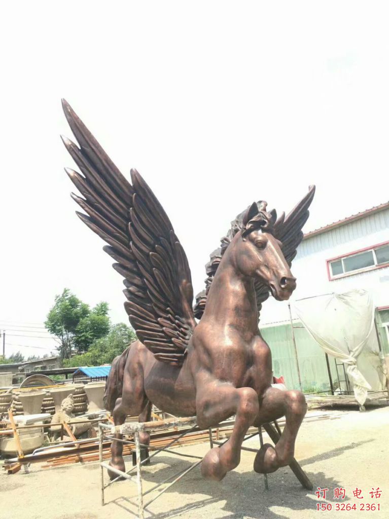 銅飛馬雕塑廠家 神馬動物類 飛馬銅雕塑生產(chǎn)制作