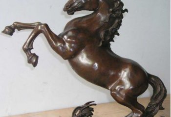 古銅色銅馬雕塑廠家 奔馳馬型 提供銅馬雕塑