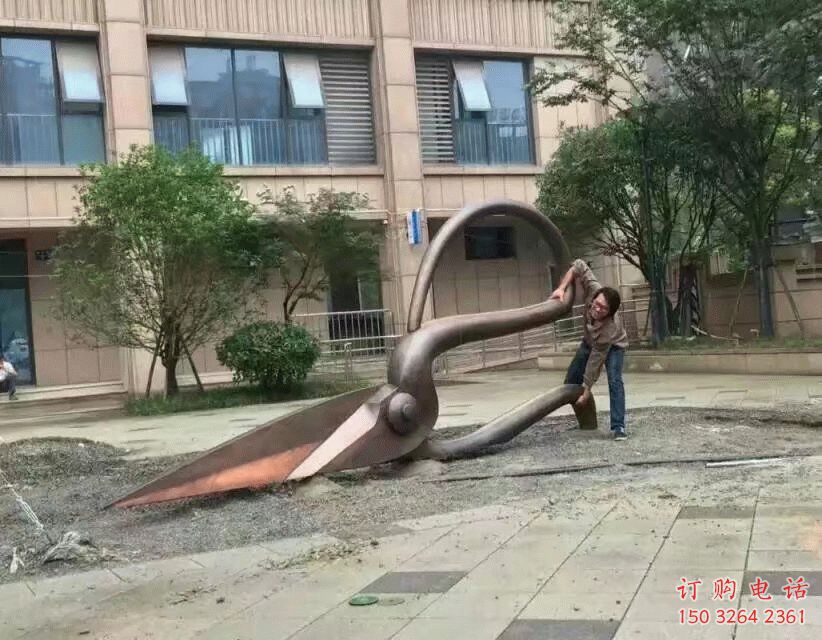 剪刀雕塑廠家 戶外景觀小品 鑄銅藝術(shù)品