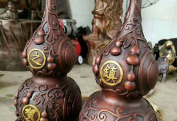 銅葫蘆雕塑廠家 鎮(zhèn)宅招財(cái)擺件 景觀銅器擺件