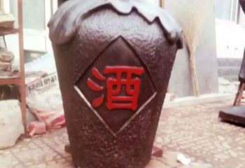 酒壇雕塑廠家 公園酒壇銅雕生產制作