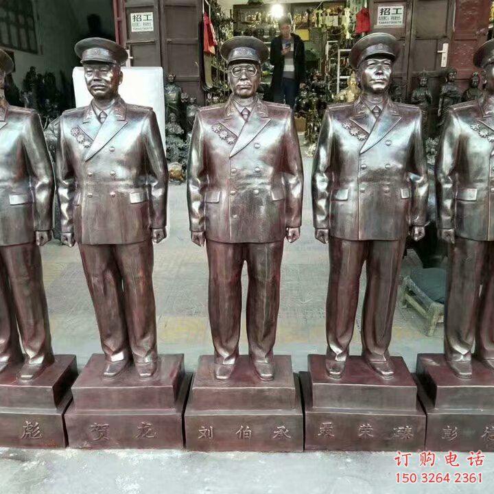 元帥銅雕廠家 辦公室銅雕戰(zhàn)像 十大元帥銅雕生產(chǎn)制作