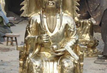 鴻鈞老祖佛像廠家 佛堂鴻鈞老祖銅雕生產(chǎn)制作