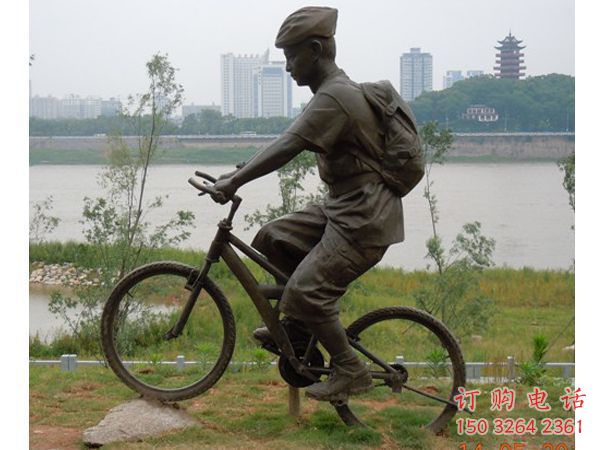 騎車銅雕 騎車運(yùn)動(dòng)主題銅雕 體育人銅雕