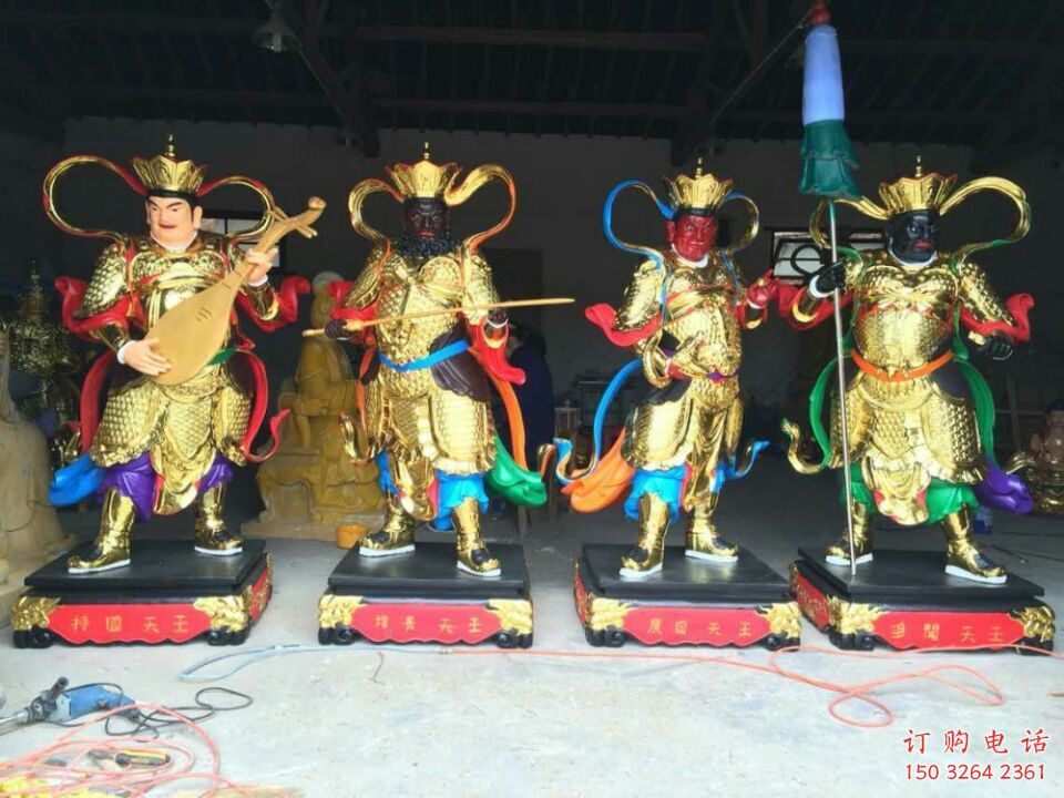 佛教主題天王銅雕 四大天王銅雕廠家