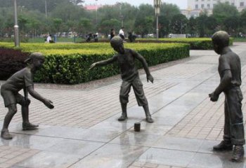 打陀螺銅雕廠家 公園體育主題銅雕 兒童運(yùn)動(dòng)小品