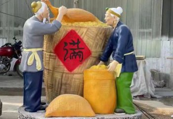 豐收主題谷滿倉銅雕 谷滿倉銅雕廠家