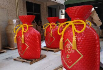 工藝品金錢袋銅雕 金錢袋銅雕廠家