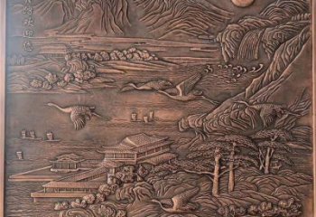松鶴延年浮雕廠家 紅銅浮雕雕塑制作