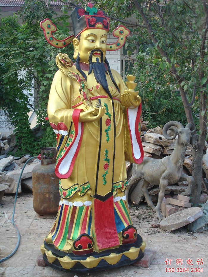 站相文財(cái)神佛像廠家 彩繪佛像 文財(cái)神佛像銅雕