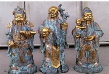 福祿壽佛像廠家 財神佛像銅雕 福祿壽銅佛像價格