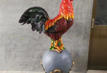 大公雞銅雕廠家 彩繪公雞銅雕價(jià)格