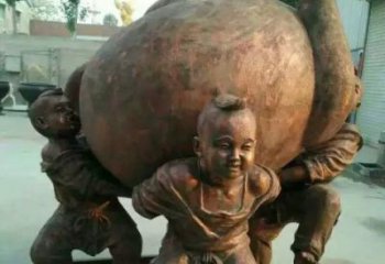 體育搬蘋果銅雕 運動主題銅雕供應(yīng)