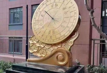 日晷銅雕塑廠家 街頭鑄銅工藝品雕塑