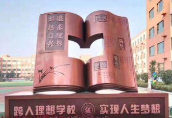 銅書廠家 紅銅工藝品書銅雕