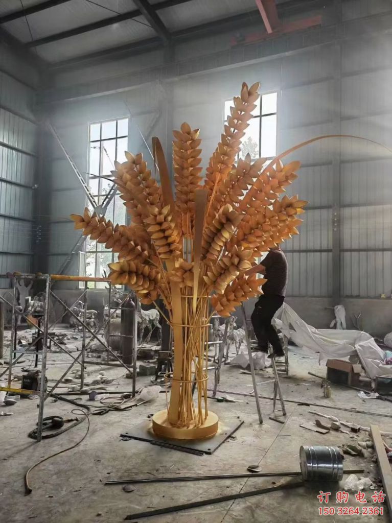 麥穗銅雕廠家 植物銅雕工藝品