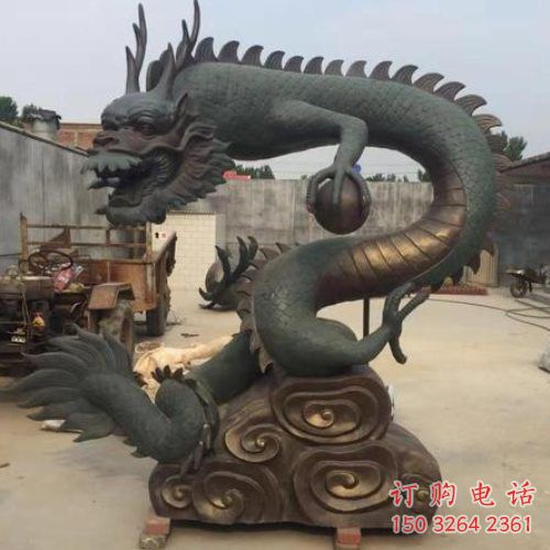 盤(pán)龍銅雕廠家 銅雕盤(pán)龍工藝品