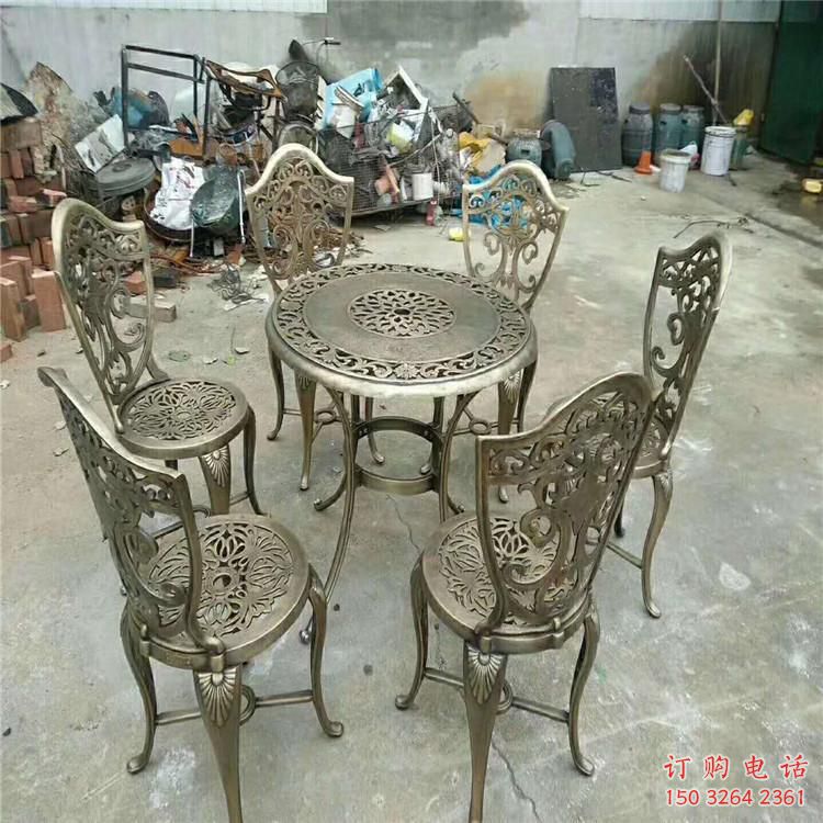 桌椅銅雕廠家 銅雕桌椅工藝品