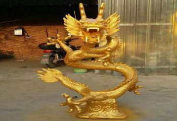 坐式銅龍廠家 坐式銅雕龍工藝品