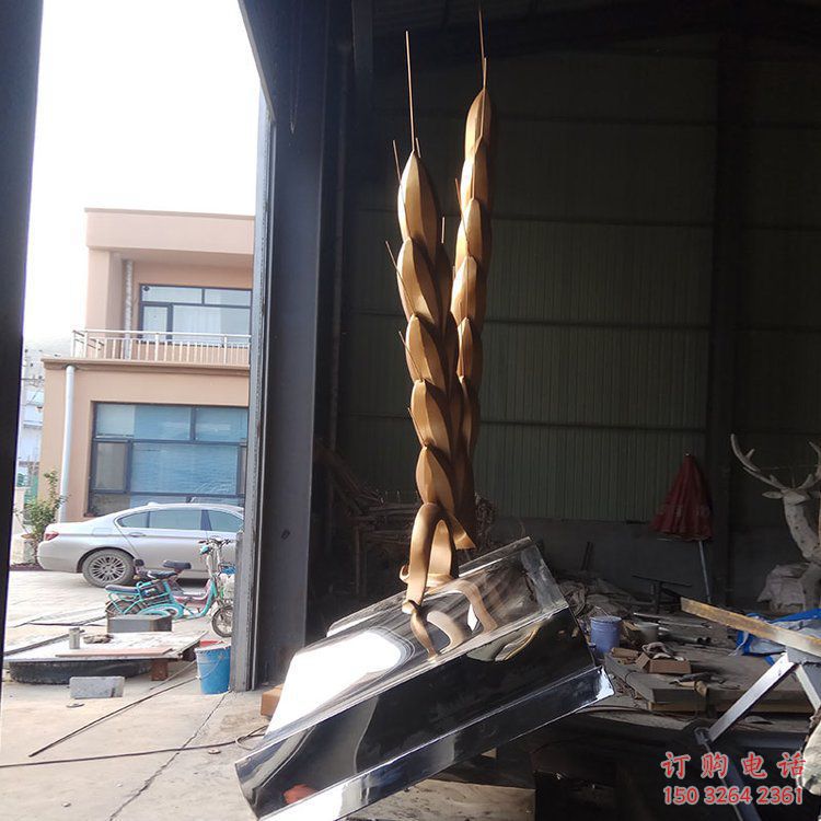 小麥銅雕廠家 銅雕小麥植物工藝品