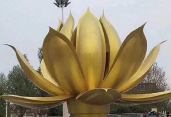金蓮花銅雕廠家 銅雕蓮花工藝品