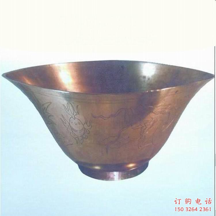 大碗銅雕廠家 平口設(shè)計(jì) 大型大碗銅雕廠