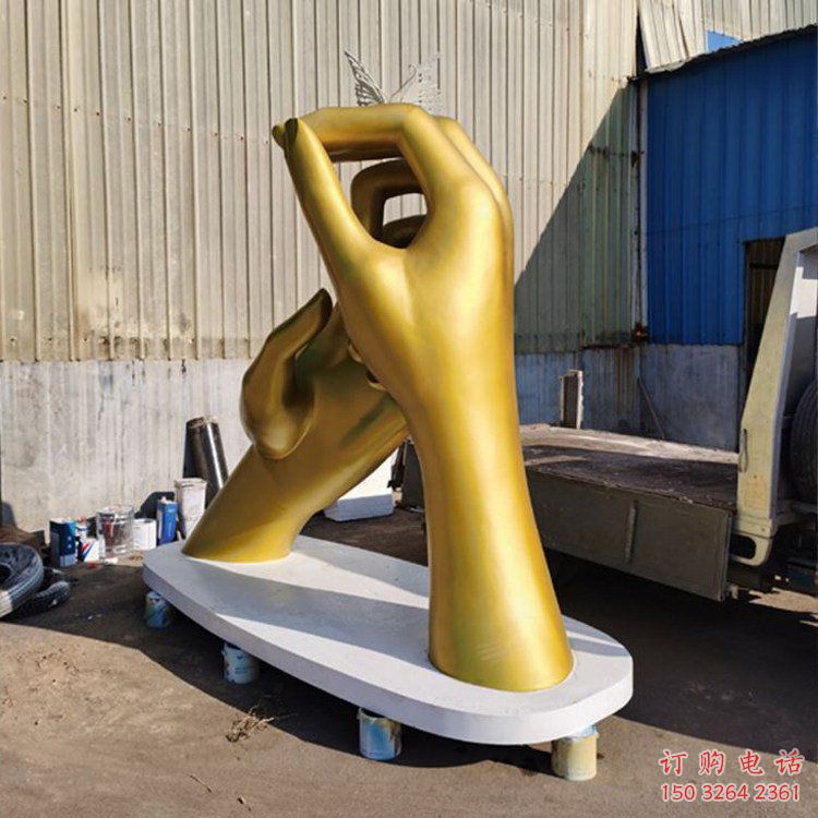 雙手銅雕廠家 鑄銅雙手景觀雕塑