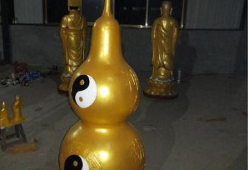 八卦銅葫蘆雕塑廠家 鑄銅葫蘆雕塑