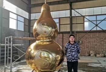 黃銅葫蘆雕塑廠家 黃銅葫蘆雕塑制作