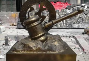 法錘雕塑廠家 法治宣傳雕塑 鑄銅法錘雕塑