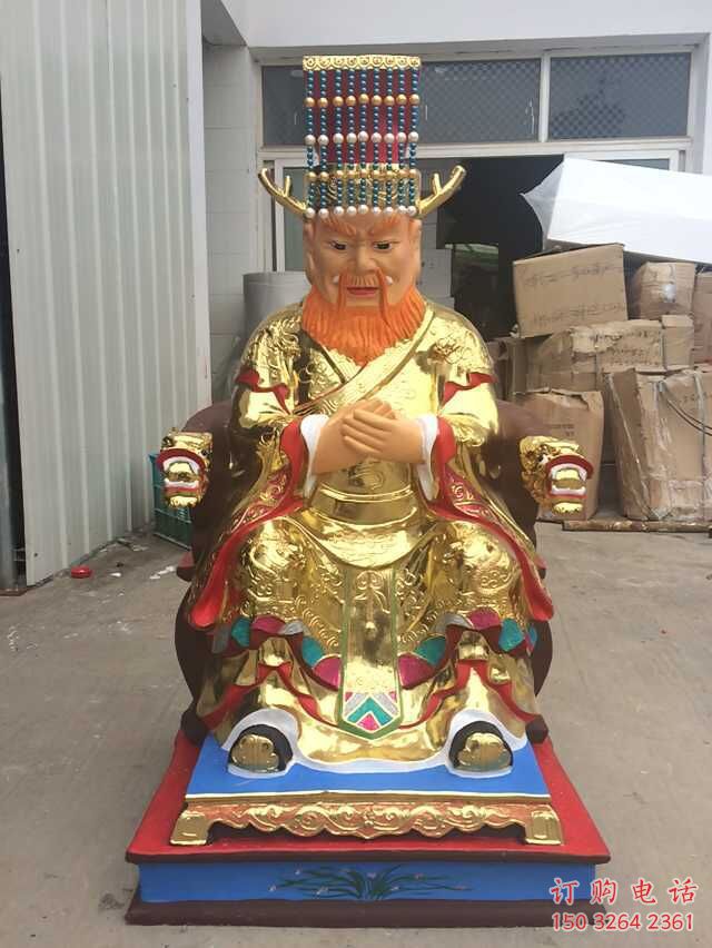 四海龍王銅神像 四海龍王神像 黃龍白龍 五龍爺佛像批發(fā)