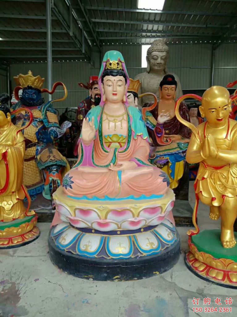 彩衣觀音佛像廠家 寺廟彩衣觀音佛像
