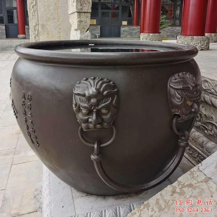 仿古銅缸雕塑廠家 仿古鑄造銅缸雕塑