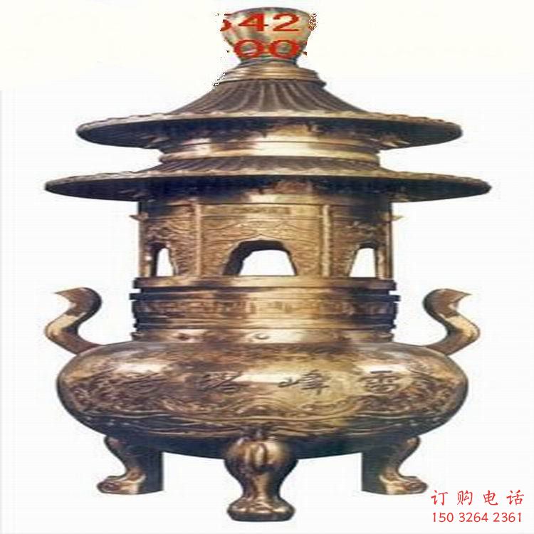 宗教廟宇香爐銅雕