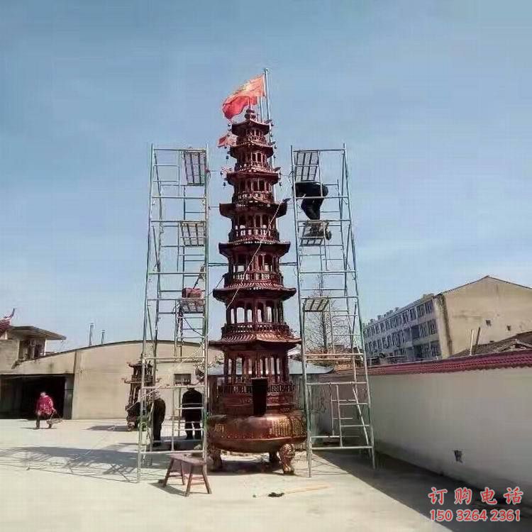 焚經(jīng)銅香爐 七層焚經(jīng)銅香爐雕塑廠家