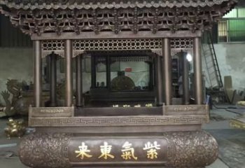 焚紙銅香爐雕塑廠家 大型焚紙香爐銅雕塑
