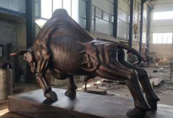 拓荒牛動物銅雕
