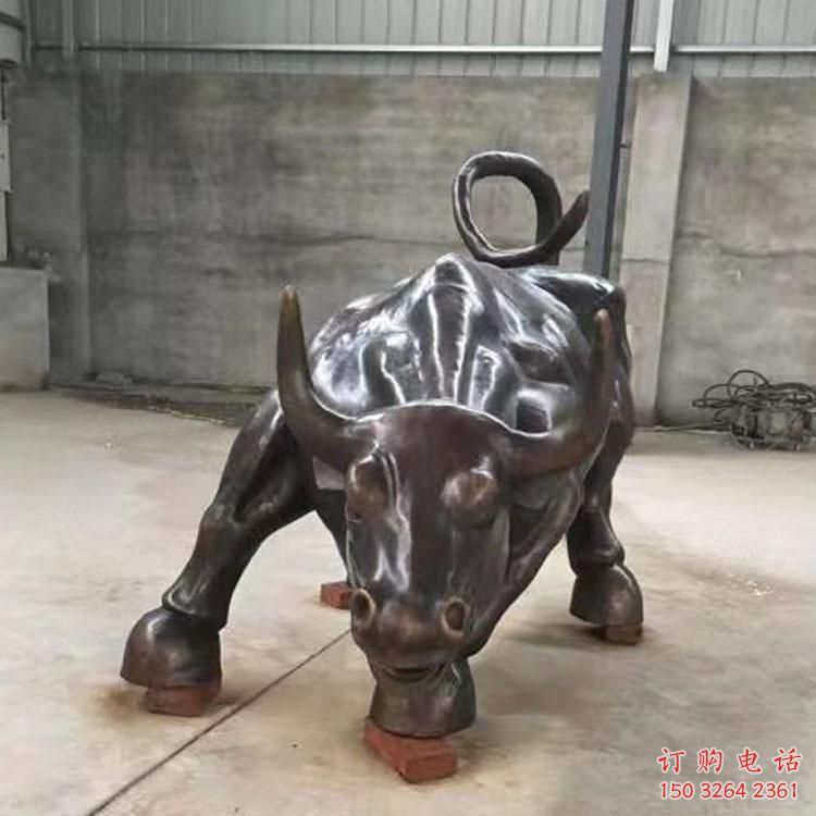 步行街華爾街牛銅雕