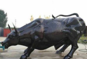 開荒牛動物銅雕塑