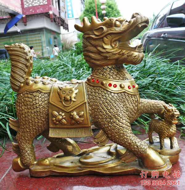 風(fēng)水麒麟銅雕廠家 風(fēng)水動(dòng)物雕塑