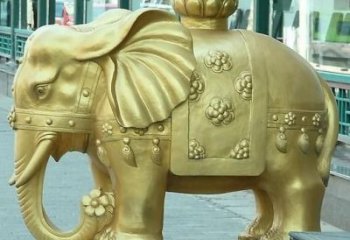駝蓮花大象銅雕廠家 吉祥大象銅雕