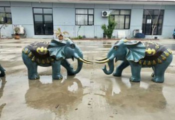 青銅大象銅雕廠家 青銅動物擺件